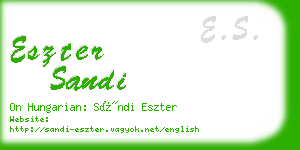 eszter sandi business card